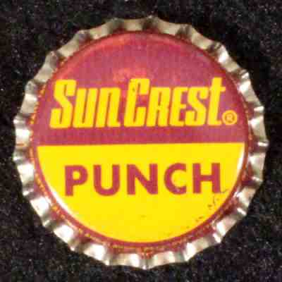 SUN CREST #8 PUNCH CORK SODA BOTTLE CAP NATIONAL NUGRAPE ATLANTA, GEORGIA CROWNS