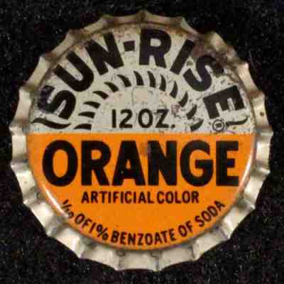 SUN-RISE #10 ORANGE SODA CORK BOTTLE CAP SALISBURY MARYLAND COCA-COLA COKE CROWN