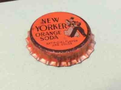 Vintage New Yorker Orange Soda BOTTLE CAP Crown. Good/VG unused CORK