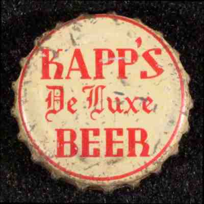 KAPP'S DE LUXE CORK BEER BOTTLE CAP MOUND CITY NEW ATHENS ILLINOIS VINTAGE CROWN