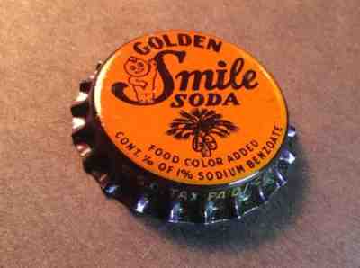 Vintage Dolden Smile Soda BOTTLE CAP Crown. Very Good unused cork SC tax stamp