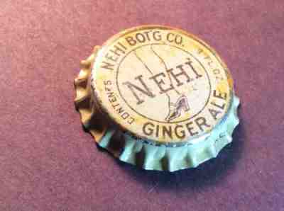 Vintage NEHI GINGER ALE BOTTLE CAP Crown. Very Good unused cork Leg