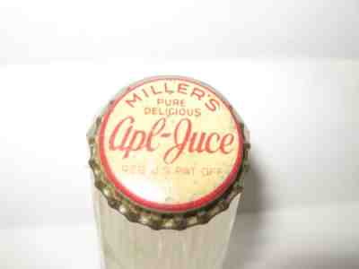 Vintage Cork Lined Crown Bottle Cap Miller's APL-JUCE Unused Cornelia, GAÂ 