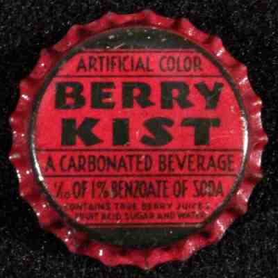 BERRY KIST UNUSED CORK LINED SODA BOTTLE CAP CITRUS CHICAGO, ILLINOIS OLD CROWNS