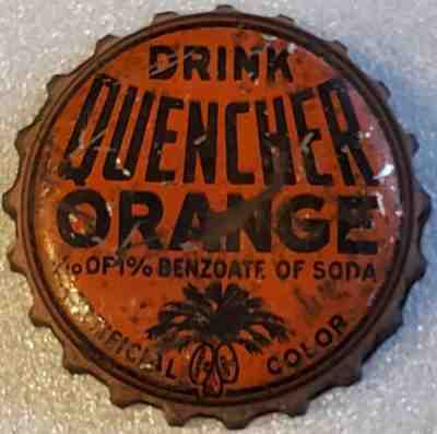 Quencher Orange Cork Bottle Cap; Cork Crown ; SC Tax Stamp - Used