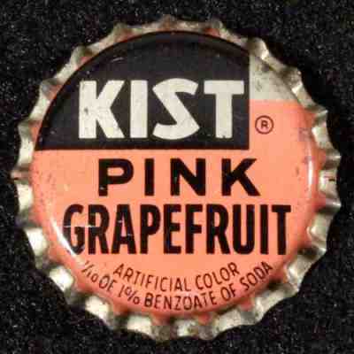 KIST PINK GRAPEFRUIT UNUSED CORK SODA BOTTLE CAP CITRUS CHICAGO, ILLINOIS CROWNS