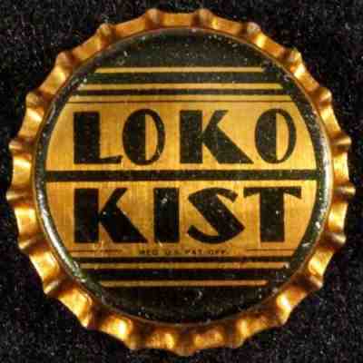 LOKO KIST  ? GOLD ?  UNUSED CORK SODA BOTTLE CAP CITRUS CHICAGO, ILLINOIS OLD CROWNS