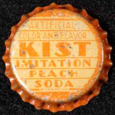 KIST PEACH SODA UNUSED CORK LINED BOTTLE CAP CITRUS CHICAGO, ILLINOIS OLD CROWNS