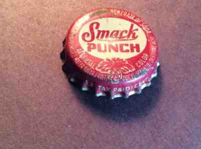 Vintage SMACK Punch BOTTLE CAP Crown. Good used cork SC TAX STAMP Palmetto
