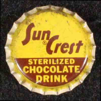 SUN CREST #10 CHOCOLATE DRINK CORK SODA BOTTLE CAP NUGRAPE ATLANTA GEORGIA CROWN
