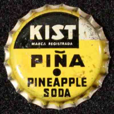 KIST PIÃ?A PINEAPPLE SODA CORK BOTTLE CAP CITRUS PRODUCTS CHICAGO ILLINOIS CROWNS