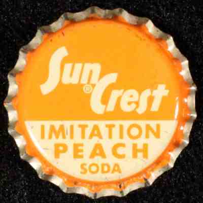 SUN CREST #7 PEACH SODA CORK BOTTLE CAP NUGRAPE RED ROCK ATLANTA, GEORGIA CROWNS