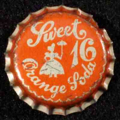 VIGOR â?¢SWEET 16â?¢ ORANGE SODA UNUSED CORK BOTTLE CAP KEARNEY NEW JERSEY NJ CROWNS