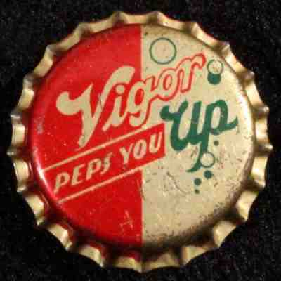 VIGOR "PEPS YOU UP" UNUSED CORK SODA BOTTLE CAP KEARNEY NEW JERSEY NJ OLD CROWNS