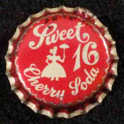 VIGOR â?¢SWEET 16â?¢ CHERRY SODA UNUSED CORK BOTTLE CAP KEARNEY NEW JERSEY NJ CROWNS