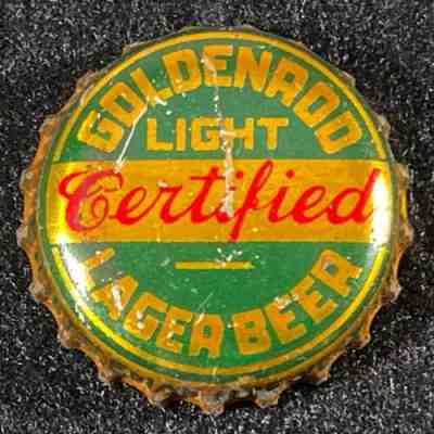 GOLDENROD LIGHT CORK BEER BOTTLE CAP EDWARD HITTELMAN BROOKLYN NEW YORK NY CROWN