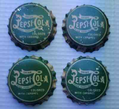 Rare 1920's Vintage Pepsi Crown, Unused, lot of 4