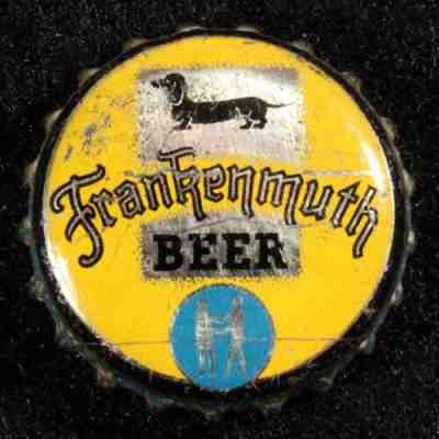 FRANKENMUTH DACHSHUND KENTUCKY TAX CORK LINED BEER BOTTLE CAP MICHIGAN CROWN DOG