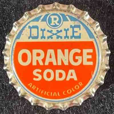 DIXIE ORANGE SODA CORK BOTTLE CAP CAPE FEAR FAYETTEVILLE NORTH CAROLINA NC CROWN