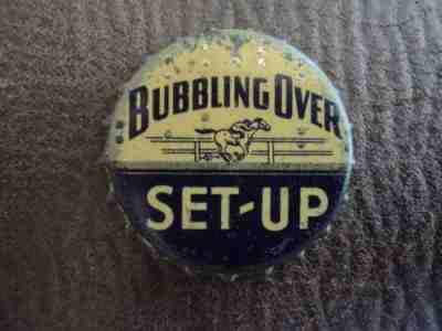 Bubbling Over Set Up corklined soda bottle cap crown. UNUSED Chicago ILL