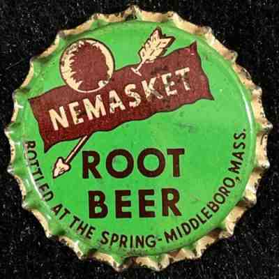 NEMASKET ROOT BEER UNUSED CORK SODA BOTTLE CAP MIDDLEBORO MASSACHUSETTS MA CROWN
