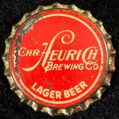 CHRISTIAN HEURICH LAGER BEER UNUSED CORK LINED BOTTLE CAP WASHINGTON D.C. CROWNS
