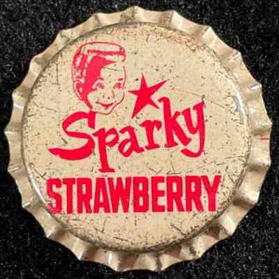 SPARKY STRAWBERRY SODA CORK BOTTLE CAP COCA-COLA LAUREL, MISSISSIPPI COKE CROWNS