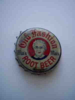 MAS OLD FASHION ROOT BEER SODA BOTTLE CAP CORK BACKED POP BOTTLE CAP CROWN