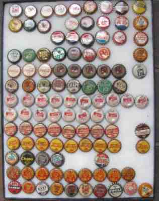 108 Assorted Soda Tax Bottle Caps Crowns PA, SC, WV Dr. Pepper, Mountain Dew