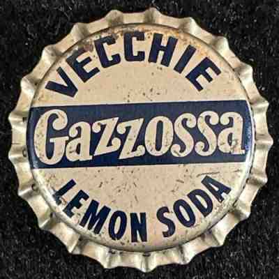 VECCHIE GAZZOSSA LEMON SODA UNUSED CORK BOTTLE CAP SPRINGFIELD ILLINOIS IL CROWN