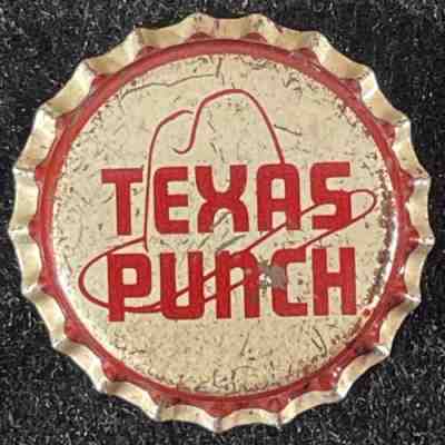 TEXAS PUNCH UNUSED CORK BOTTLE CAP READING PENNSYLVANIA COWBOY HAT OLD PA CROWNS
