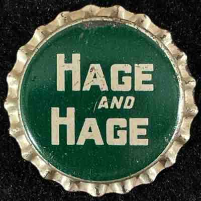 HAGE & HAGE UNUSED CORK LINED SODA BOTTLE CAP RED ROCK SAVANNAH GEORGIA GA CROWN