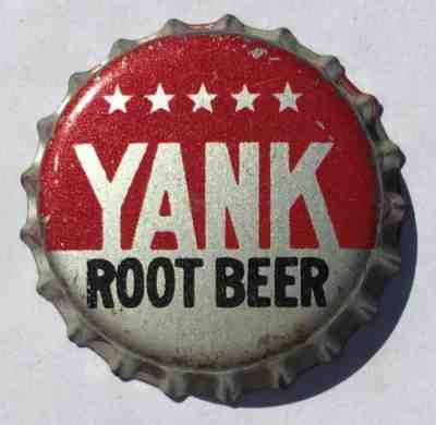 YANK ROOT BEER SODA BOTTLE CAP; CICERO, ILL; UNUSED VINTAGE CORK CROWN