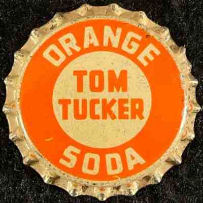 TOM TUCKER IMITATION ORANGE SODA CORK BOTTLE CAP PITTSBURGH, PENNSYLVANIA CROWNS