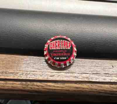 UNUSED CHER-I-PEP SODA BY VIRGINIA DARE POP BEVERAGE CORK BOTTLE CAP / CROWN