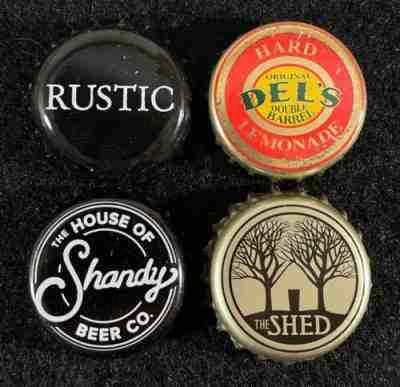 CRAFT/MICRO #18 PLASTIC LINED BEER BOTTLE CAP RUSTIC DEL'S SHANDY SHED OLD CROWN