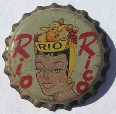 RIO RICO SODA POP BOTTLE CAP UNUSED CORK-LINED ANTIQUE CROWN