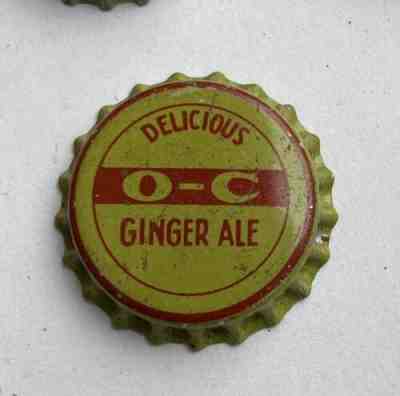 Orange Crush GINGER ALE SODA crown cork cap bottle can flat crushy top cone ACL