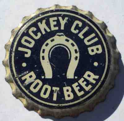 JOCKEY CLUB ROOT BEER SODA BOTTLE CAP 1927-34; PHILADELPHIA, PA; USED CORK CROWN