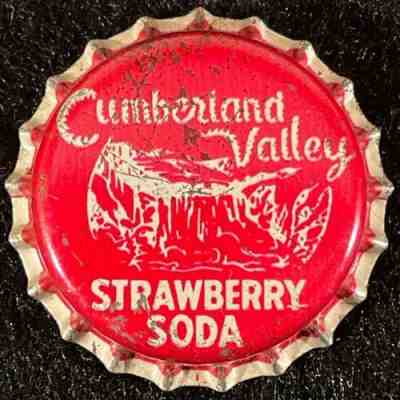 CUMBERLAND VALLEY STRAWBERRY SODA CORK BOTTLE CAP CORBIN, KENTUCKY OLD KY CROWNS