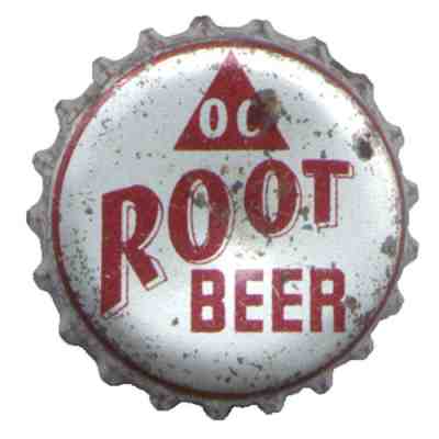O C ROOT BEER ORANGE CRUSH CORK-BACKED SODA BOTTLE CAP/CROWN
