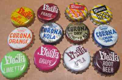 12 DIF CANADA CANADIAN SODA CORK BOTTLE CAP CROWNS