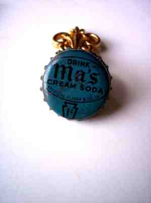 MAS CREAM SODA BOTTLE CAP BETHLEHEM PA USED CORK BACKED POP BOTTLE CROWN CAP