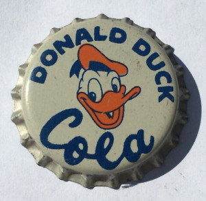 DONALD DUCK COLA (the uncommon one) SODA BOTTLE CAP; DISNEY UNUSED CORK CROWN