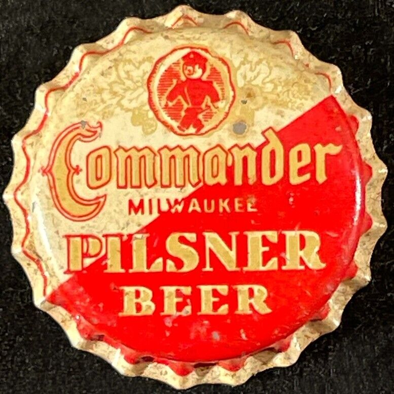 COMMANDER PILSNER UNUSED CORK BEER BOTTLE CAP CAPITOL MILWAUKEE WISCONSIN CROWNS