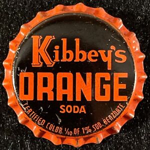 KIBBEY'S ORANGE SODA CORK BOTTLE CAP COCA-COLA WORCESTER MASSACHUSETTS MA CROWNS