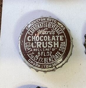 Chocolate Crush SODA crown bottle cap flat acl cone can cork label CROOKSTON MN