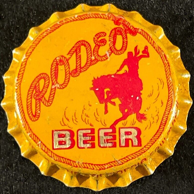 RODEO BEER GRAPHIC RARE UNUSED CORK BOTTLE CAP MONTEREY SALINAS CALIFORNIA CROWN