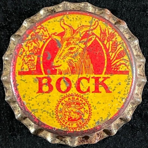 GENERIC BOCK ALABAMA TAX UNUSED CORK LINED BEER BOTTLE CAP VINTAGE CROWN GOAT AL