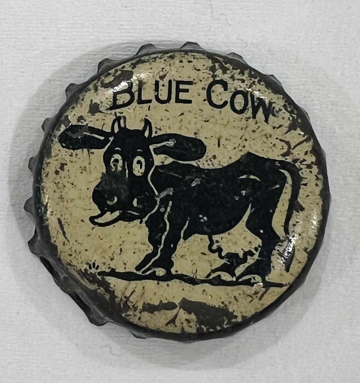 BLUE COW CREAM SODA BOTTLE CAP CROWN.  COCA COLA BOTTLING, CA